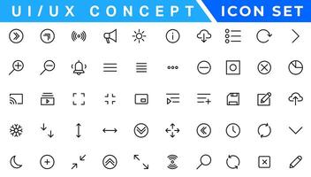 ui ux concept icône ensemble, utilisateur interface icône ensemble collection. vecteur