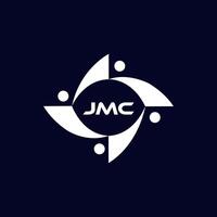 jmc logo. j m c conception. blanc jm lettre. jmc, j m lettre logo conception. initiale lettre jmc lié cercle majuscule monogramme logo. j m c lettre logo vecteur conception. pro vecteur