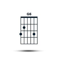 g6, de base guitare accord graphique icône vecteur modèle