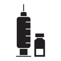 une moderne conception icône de injection avec vital, immunisation vecteur