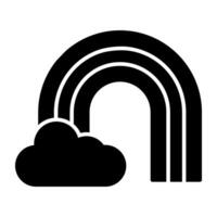 une prime Télécharger icône de arc-en-ciel coloré bande dénotant concept de nuage arc en ciel vecteur