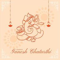 magnifique Seigneur ganesha conception pour ganesh chaturthi Festival vecteur