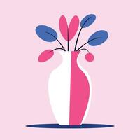 vecteur coloré fleur bouquets dans vases. ancien vecteur botanique illustration, boho vase avec fleurs ensemble. abstrait compositions. parfait pour carnet couverture, affiches, impression d'art, carte postale etc.
