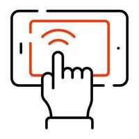 une moderne conception icône de mobile Wifi vecteur