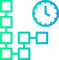 chronologique linéaire pente icône vecteur