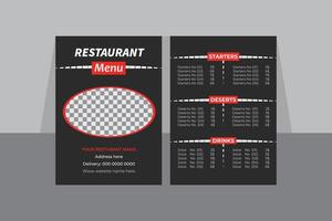 modèle de conception de menu de restaurant vecteur