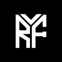 rf lettre logo conception sur noir Contexte. rf Créatif initiales lettre logo concept. rf lettre conception. vecteur