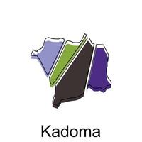 Kadoma vecteur monde carte ville illustration. isolé sur blanc arrière-plan, pour affaires