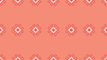 ethnique géométrique en tissu modèle traverser point.ikat broderie ethnique Oriental pixel modèle Rose rose or Contexte. abstrait, vecteur, illustration. texture, vêtements, écharpe, décoration, soie fond d'écran. vecteur