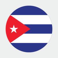 EAU-Cuba nationale drapeau vecteur icône conception. Cuba cercle drapeau. rond de Cuba drapeau.