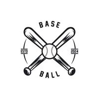 base-ball logo vecteur, base-ball insigne, sport logo, équipe identité, vecteur illustration. adapté pour utilisation comme une des sports club ou communauté logo