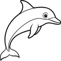 dolfin ligne art ,graphique ressource vecteur