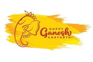 content ganesh chaturthi carte conception dans abstrait style vecteur