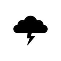 icône Nuages d'orage, tempête, isolé icône sur blanc arrière-plan, adapté pour sites Internet, les blogs, logos, graphique conception, social médias, interface utilisateur, mobile applications. vecteur