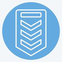 icône sergent. en relation à militaire et armée symbole. bleu yeux style. Facile conception illustration vecteur
