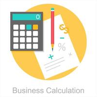 entreprise calcul et calculer icône concept vecteur