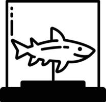 requin glyphe et ligne vecteur illustration