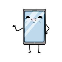 la personne téléphone personnage dessin animé vecteur illustration