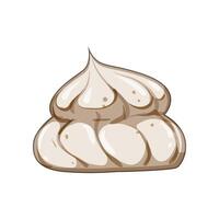 tarte Meringue dessin animé vecteur illustration