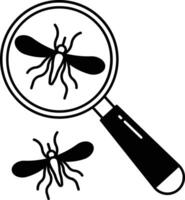 insecte chercheur glyphe et ligne vecteur illustration