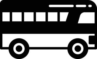 autobus glyphe et ligne vecteur illustration