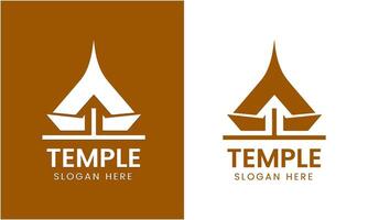 ai généré temple logo icône symbole église la tour religion bâtiment logo conception minimaliste moderne modèle vecteur