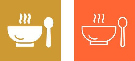 Soupe,nourriture,bol,repas,chaud,cuillère, vecteur icône