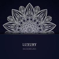 vecteur gratuit de fond de conception de mandala floral de luxe en couleur argent