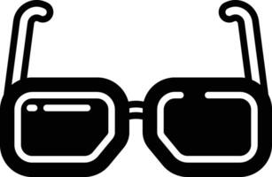 œil des lunettes glyphe et ligne vecteur illustration