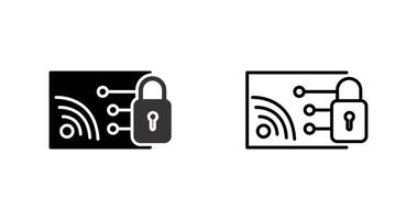 icône de vecteur wifi protégé