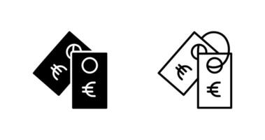 icône de vecteur d'étiquette euro