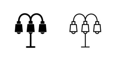 lampe avec icône de vecteur de support