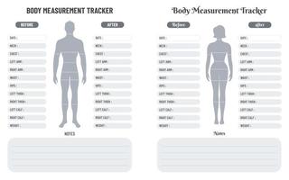 tracker de mesure du corps pour les hommes et les femmes à la perte de poids vecteur