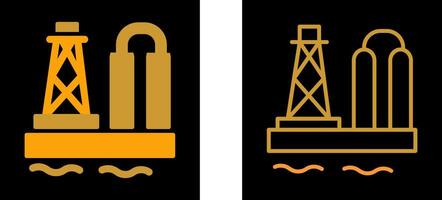 icône de vecteur de plate-forme pétrolière