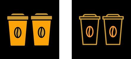 icône de vecteur de deux cafés