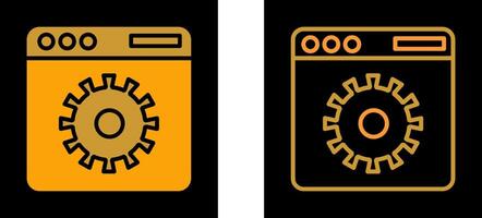 icône de vecteur de paramètres de site Web
