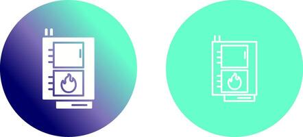icône de vecteur de chaudière à combustible solide