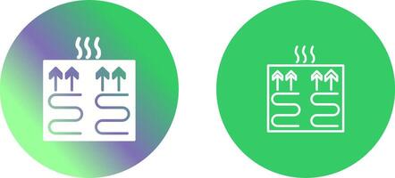 icône de vecteur de chauffage par le sol