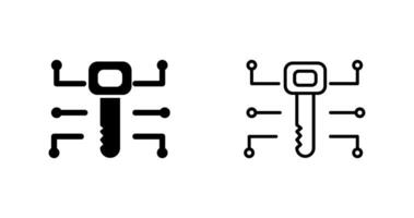 icône de vecteur de clé électronique