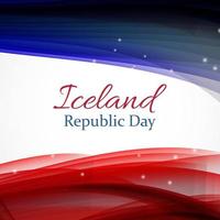 17 juin fond de jour de la république d'islande. illustration vectorielle vecteur