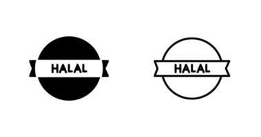 icône de vecteur autocollant halal