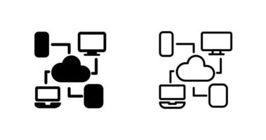 icône de vecteur de cloud computing