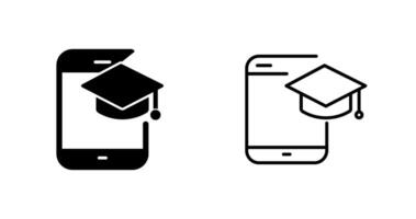 icône de vecteur d'apprentissage numérique