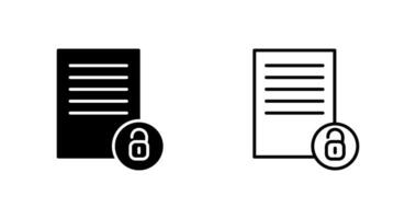 déverrouiller l'icône de vecteur de documents