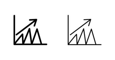 tendance dans l'icône de vecteur de graphique