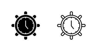 icône de vecteur de paramètres de temps