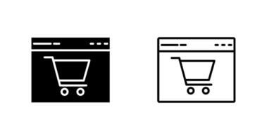 icône de vecteur de site de commerce électronique