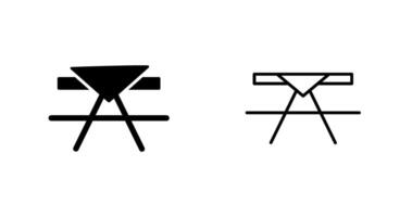 icône de vecteur de table de pique-nique