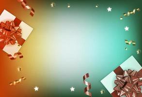 arrière-plan abstrait de fête décorative floue avec des confettis de Noël, modèle d'anniversaire pour les cadeaux d'anniversaire, félicitations. illustration vectorielle vecteur