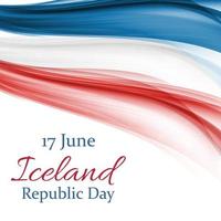 17 juin fond de jour de la république d'islande. illustration vectorielle vecteur